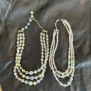 Vintage Crystal Beads Necklaces